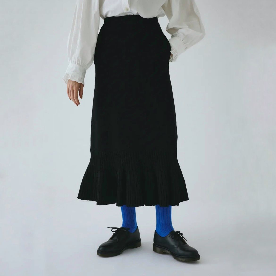 【残り一点】Pleated Hem Knit Skirt
