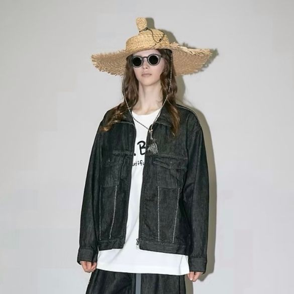 【残り一点】12.5OZデニムブルゾン(ONE WASH)