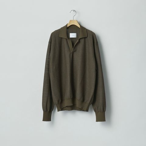 【残りわずか】Slub Cotton Knit Skipper LS