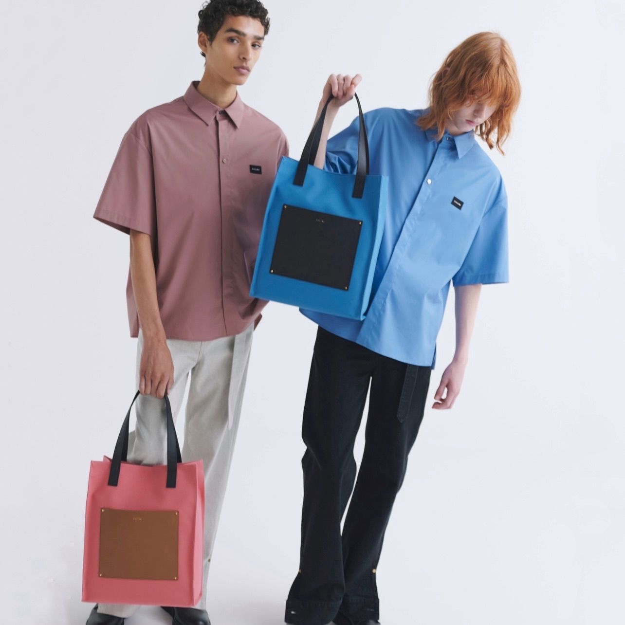【残り一点】Leather Pocket Canvas Tote