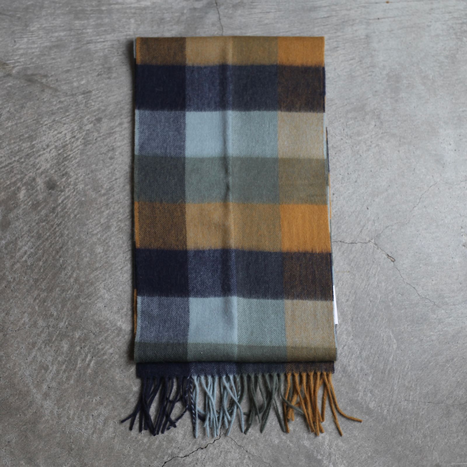 【残り一点】Lambswool Tattersall Scarf