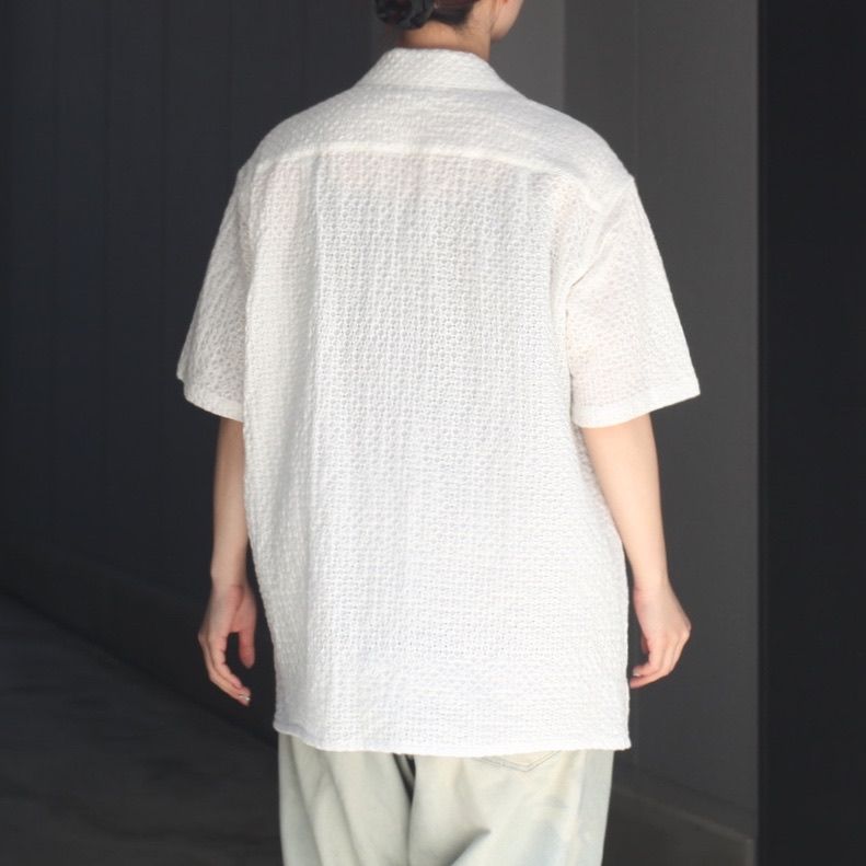 【残り一点】Embroidery Open Collar Shirt
