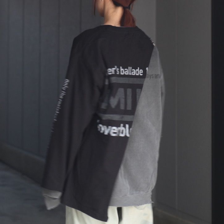 【残りわずか】Bootleg Layered Crew Sweat(A MAN'S SHADOW)