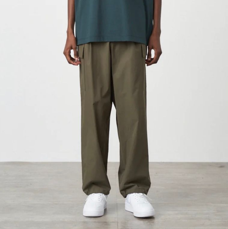 ATON - 【残り一点】Kyoto Tsurizome Cotton Wide Eazy Cargo Pants