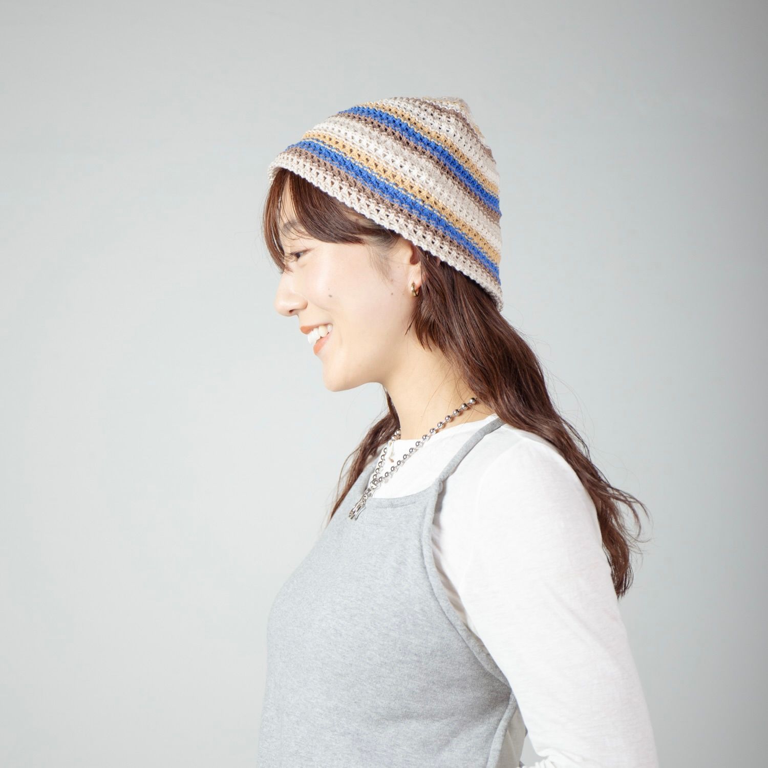 【残り一点】Multi Border Knit Hat