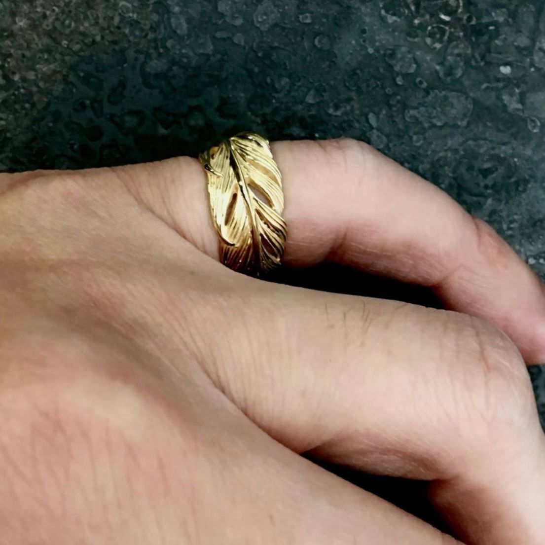 【お取り寄せ注文可能】OWL Feather Ring_S(GOLD)