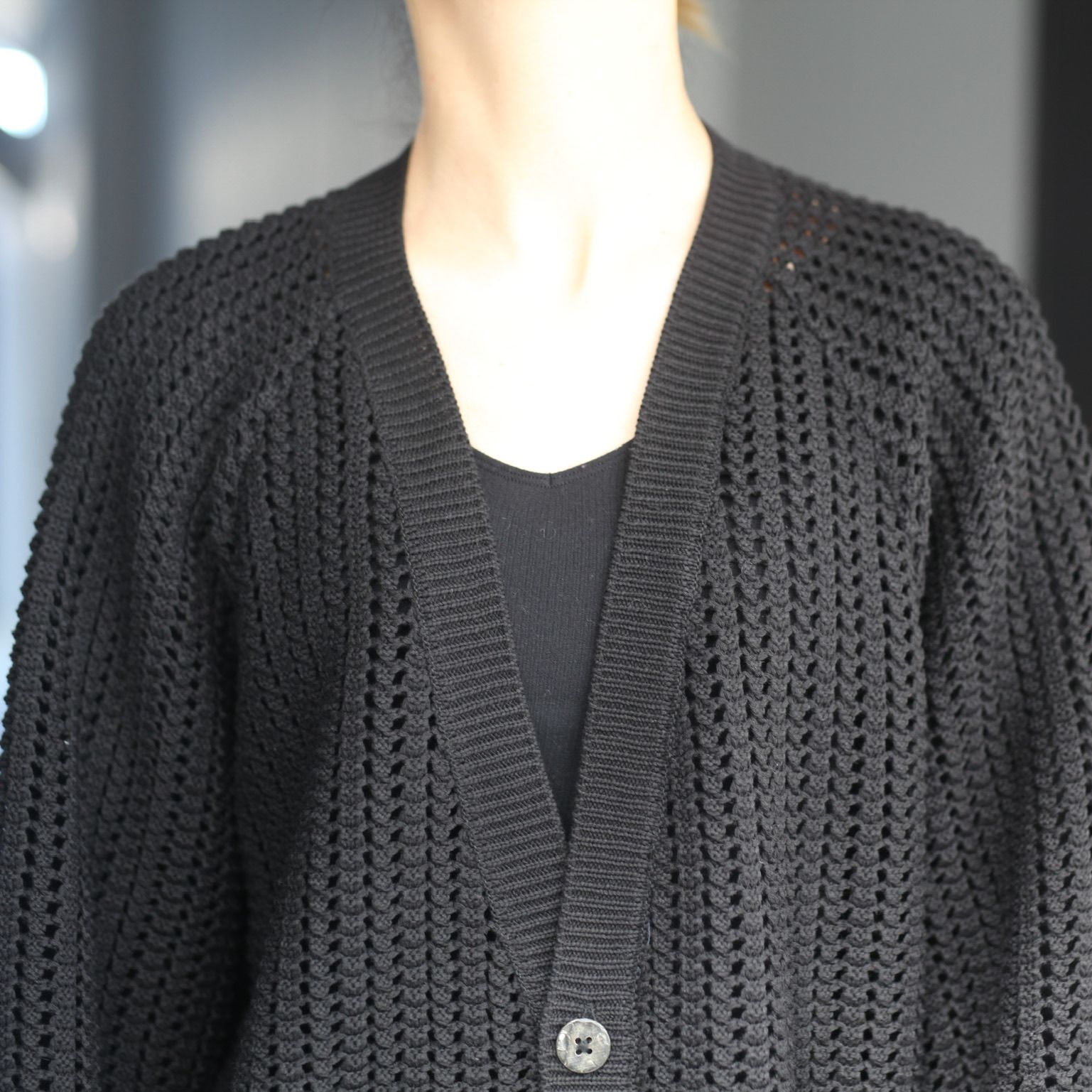 SUGARHILL - 【残り一点】Cotton Open Work Knit Cardigan | ACRMTSM