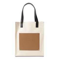 【残りわずか】Leather Pocket Canvas Tote