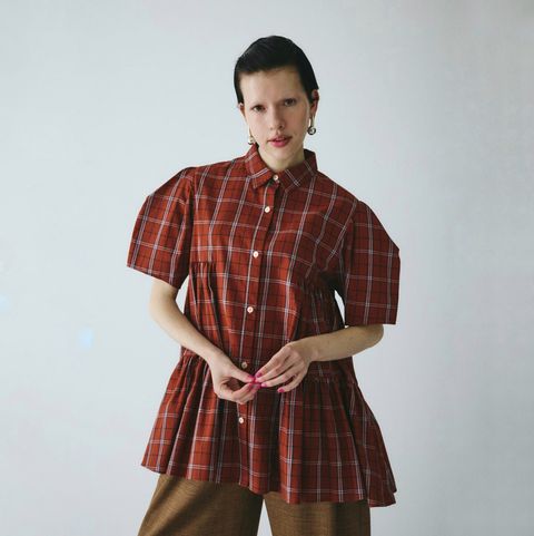 【残り一点】Side gather Aline blouse