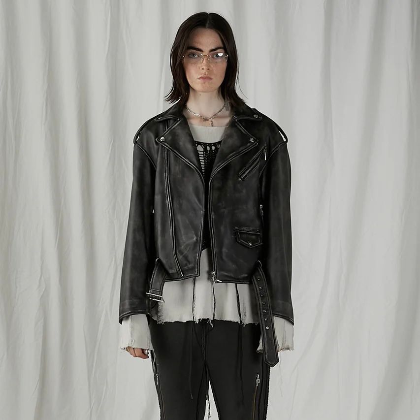 【残り一点】Rub Off Cow Leather Riders Jacket