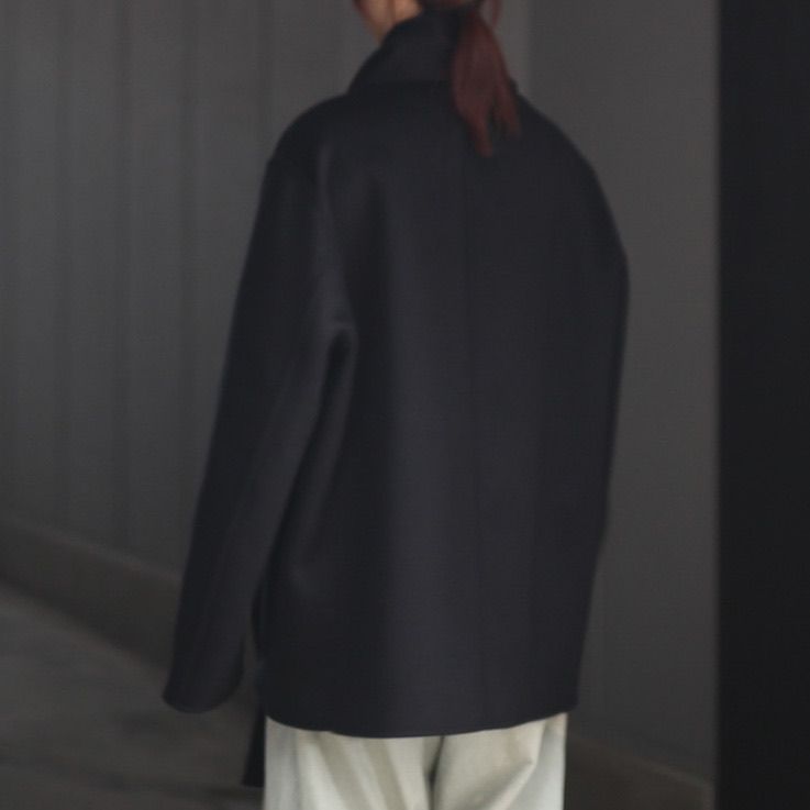 【残り一点】Wool Cashmere Beaver Reversible Stole Jacket