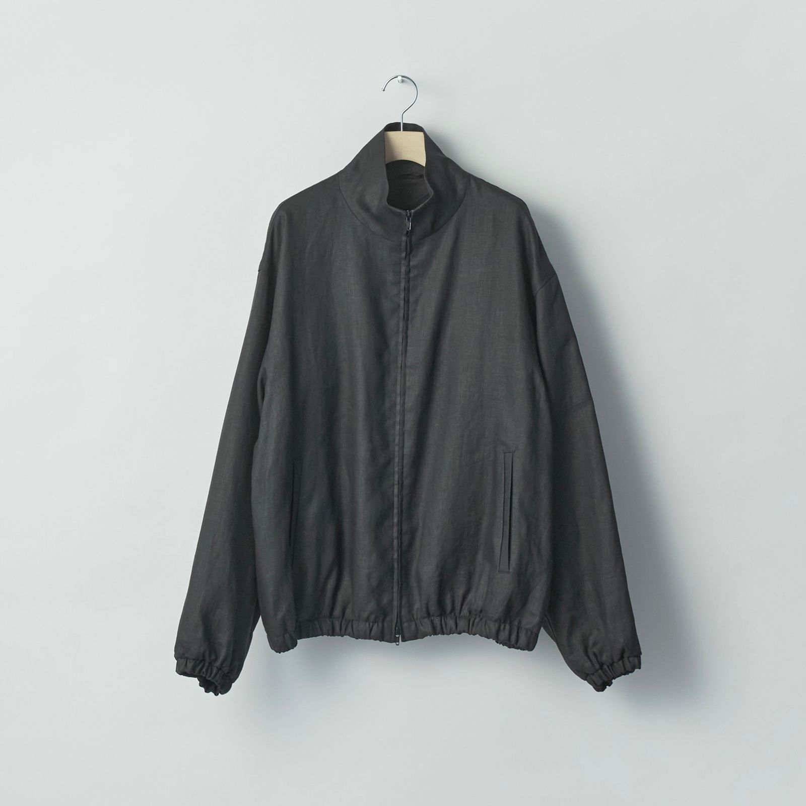 【残りわずか】Light Linen Shirred Light Zip Jacket