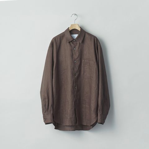 【再販売通知受付可能】Light Linen Oversized LS Shirt