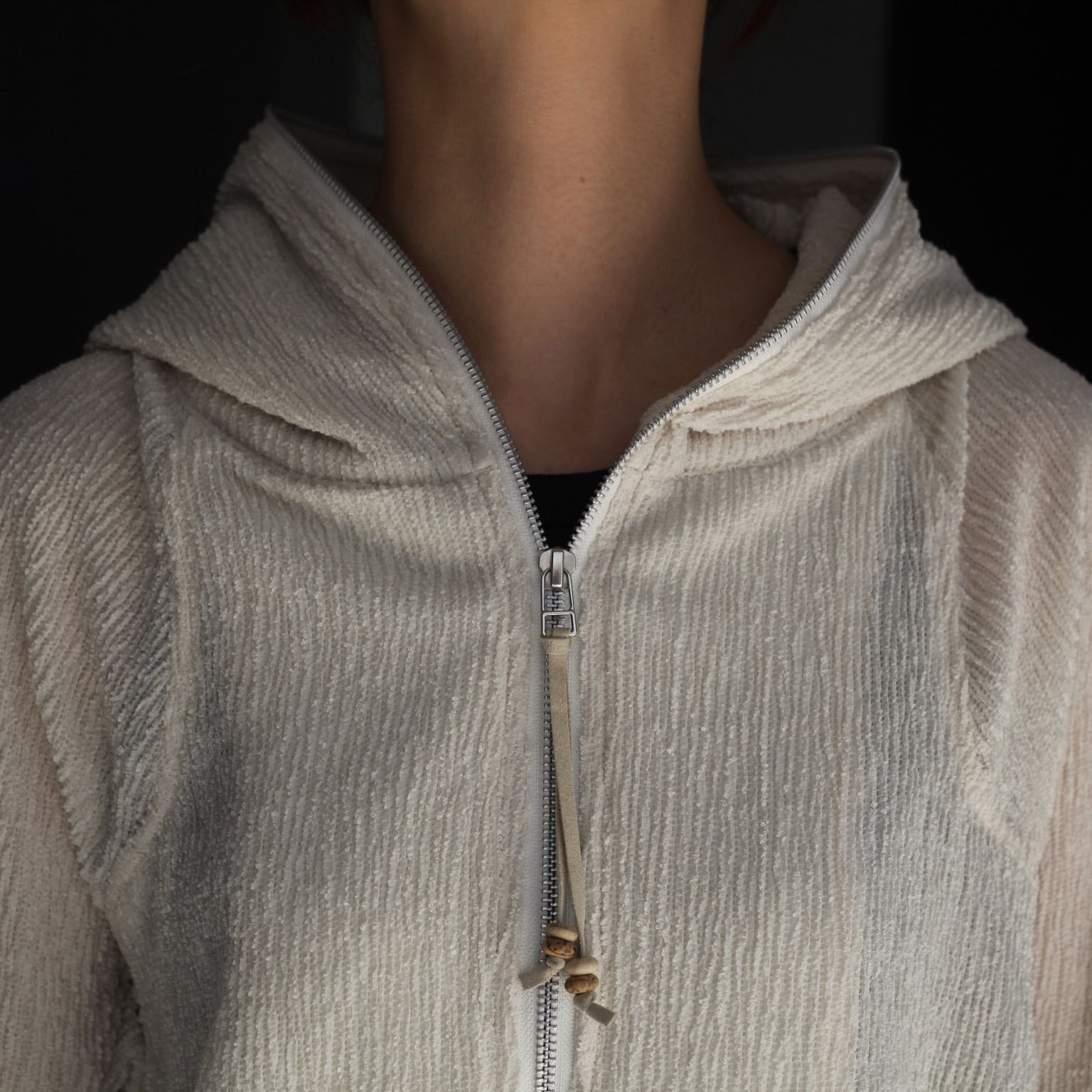 【残り一点】Semi Sheer Full Zip Up Hoodie