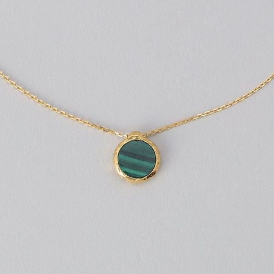 【お取り寄せ注文可能】Marachite Stone Circle Necklace