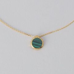 【お取り寄せ注文可能】Marachite Stone Circle Necklace