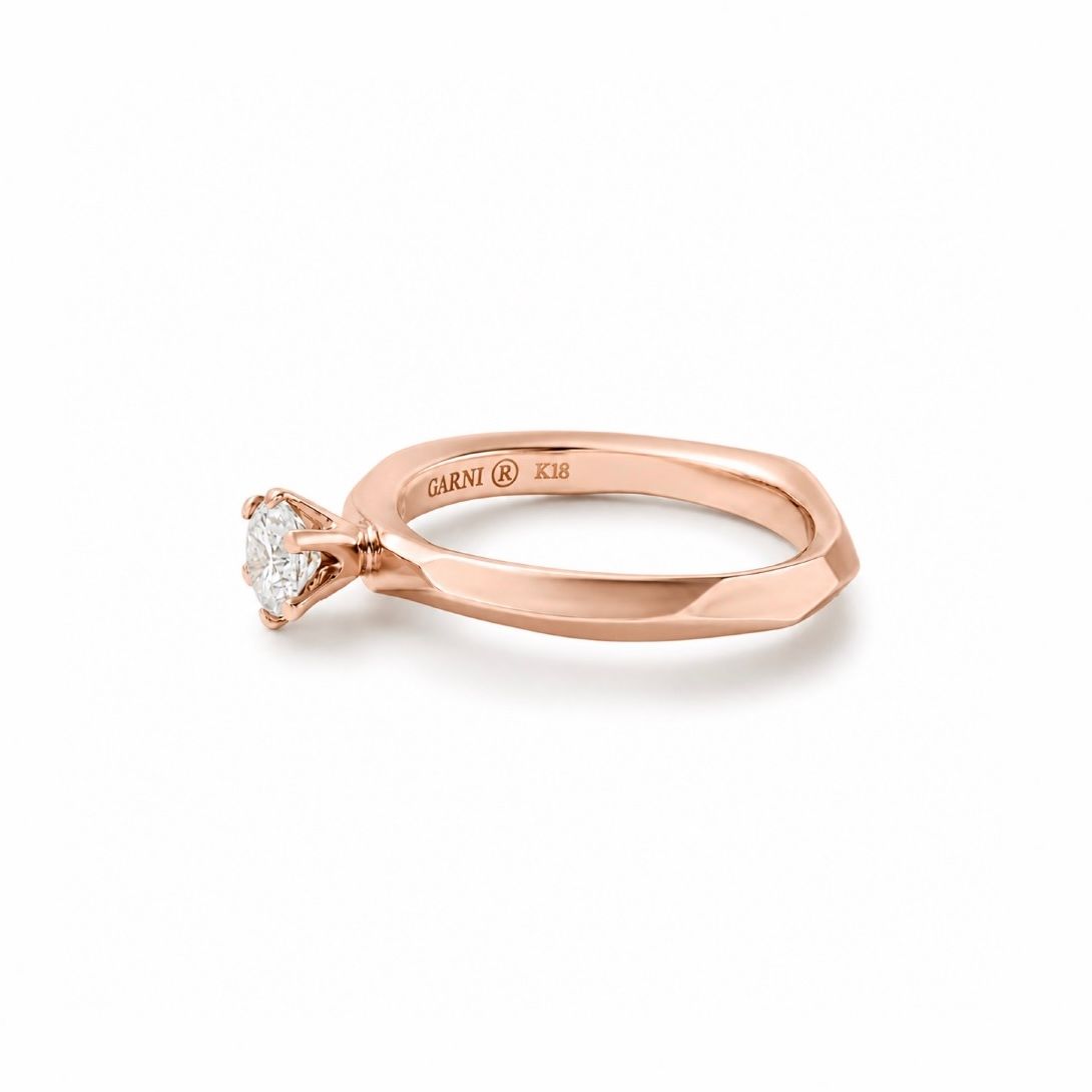 【お取り寄せ注文可能】Quon Round Ring(K18 PINK GOLD)