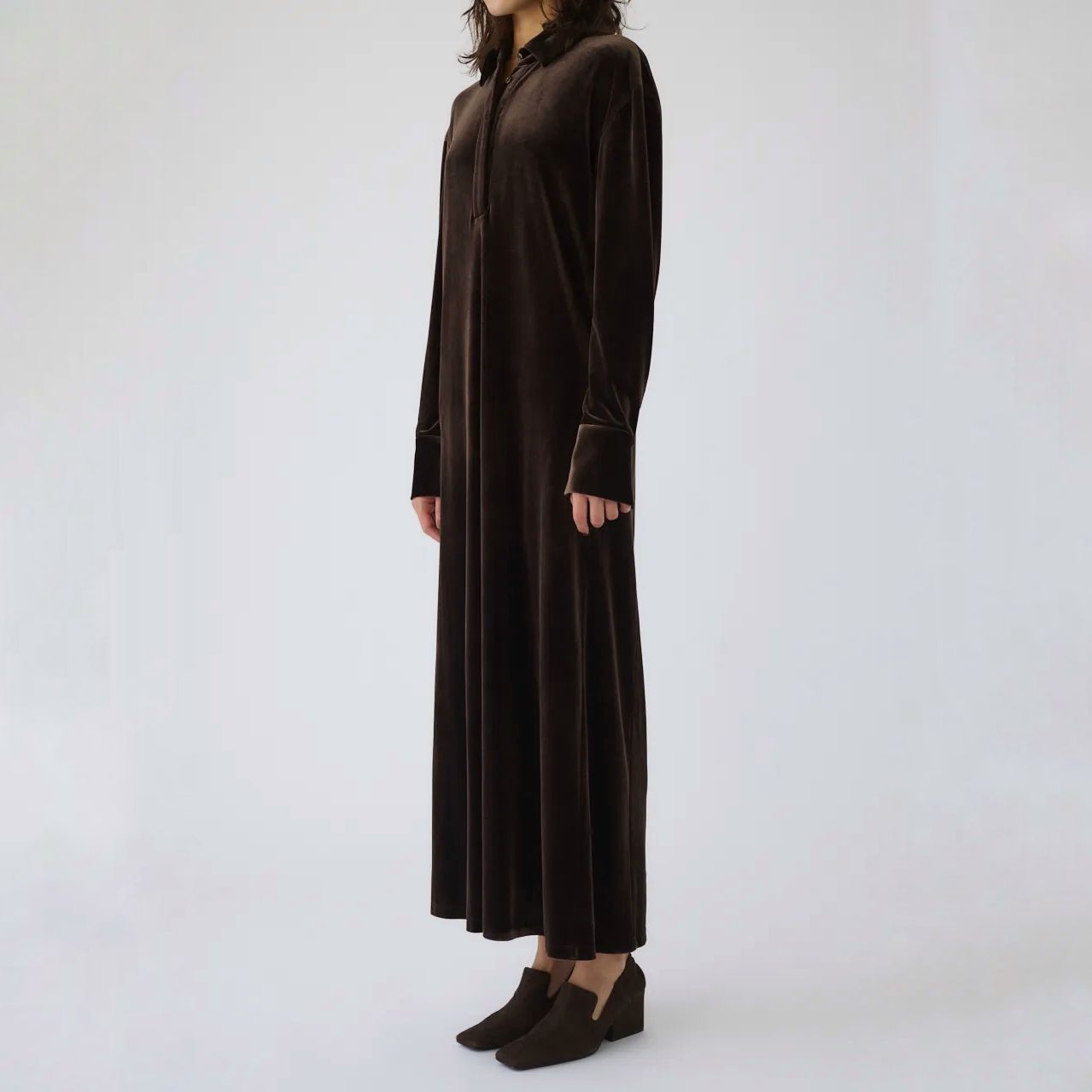 【残り一点】Velour Shirt Dress