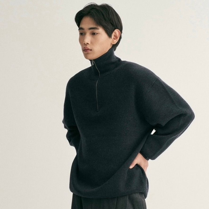 【残り一点】Volume Half Zip Up Knit