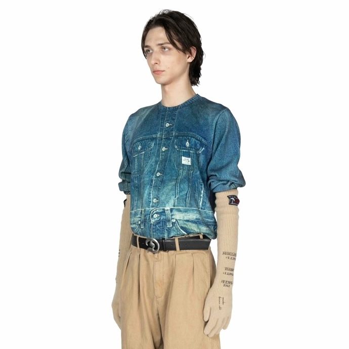 【残り一点】Tuck In Denim Transcription Knit
