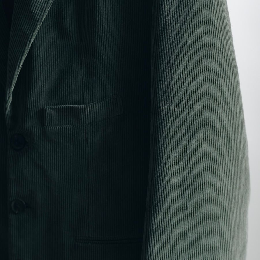 【再販売通知受付可能】Round Big Shoulder Corduroy Jacket