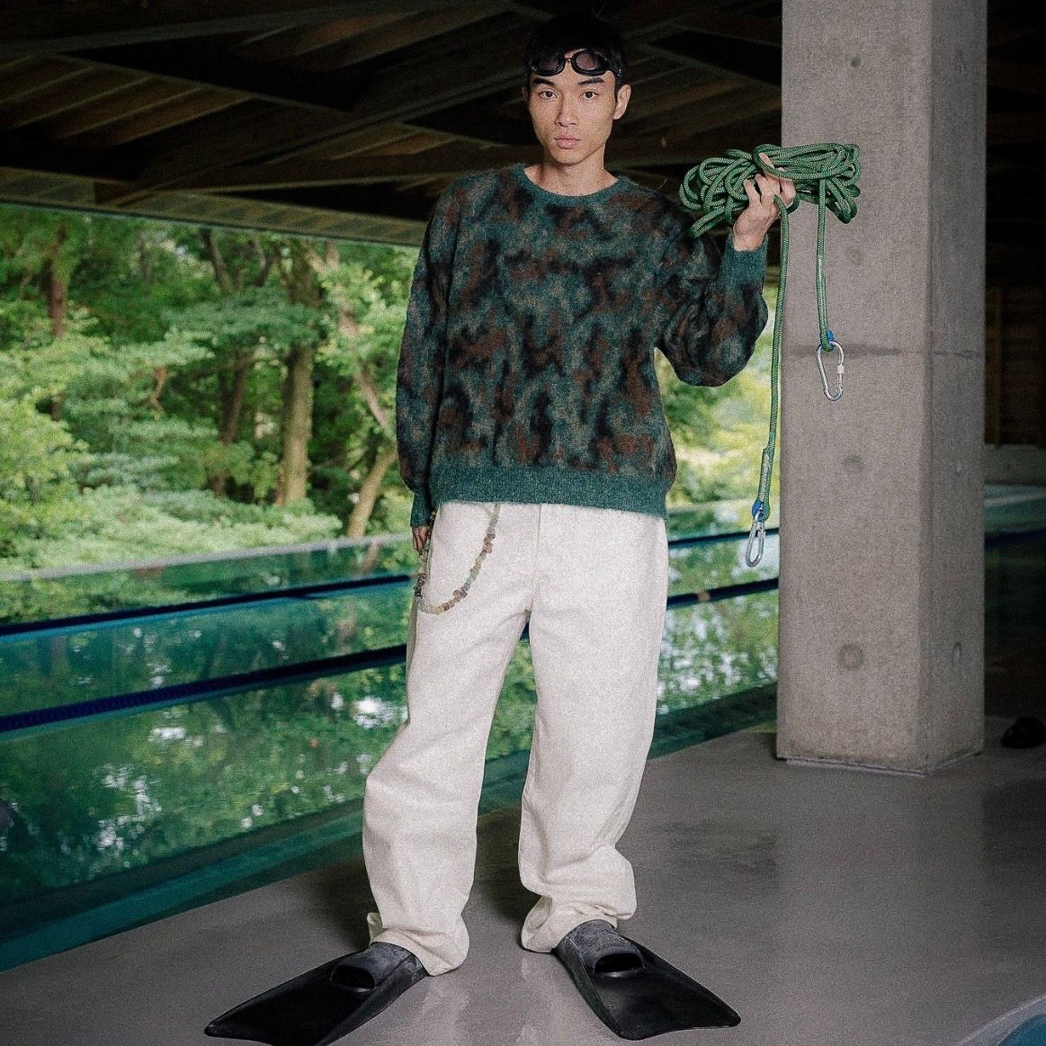 【残り一点】  Sex Camo Mohair Knit