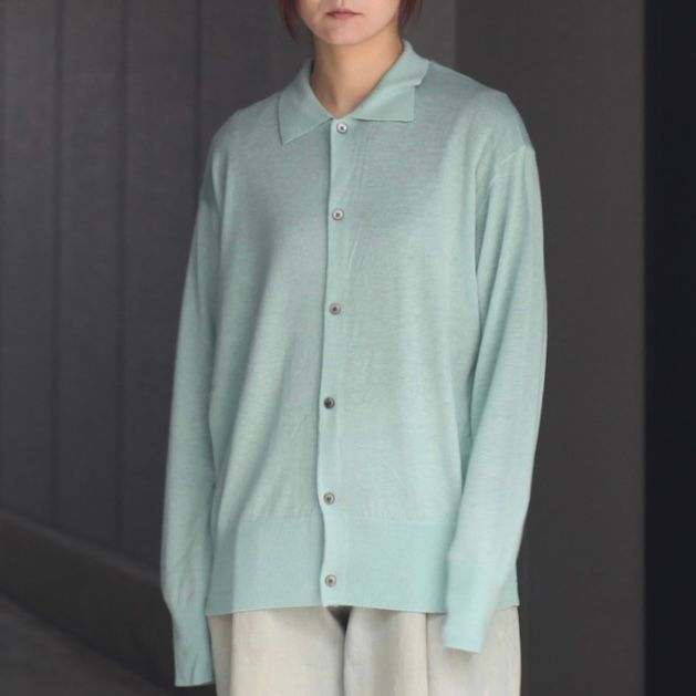 【残り一点】Silk Cashmere Sheer Shirt Cardigan