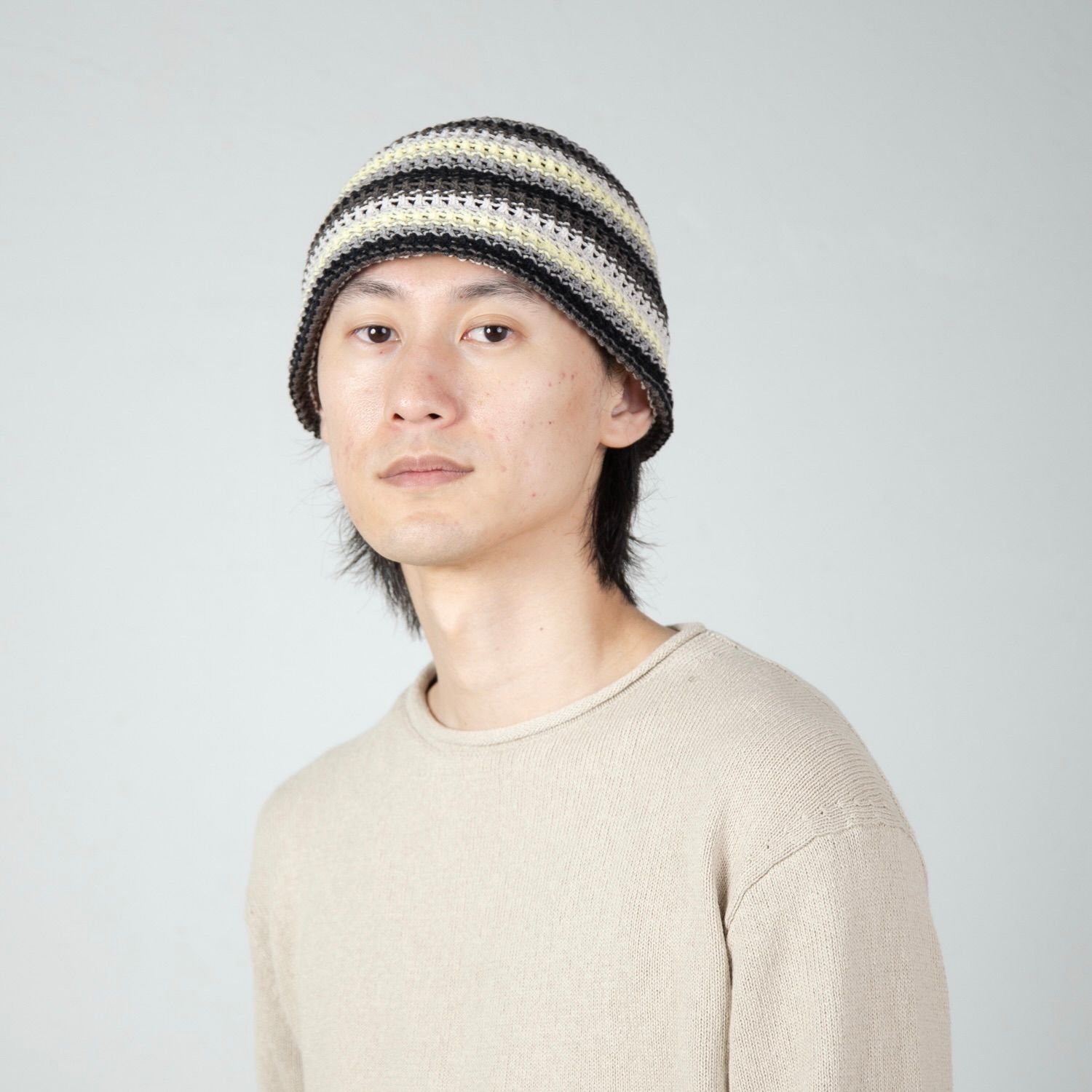 【残り一点】Multi Border Knit Hat