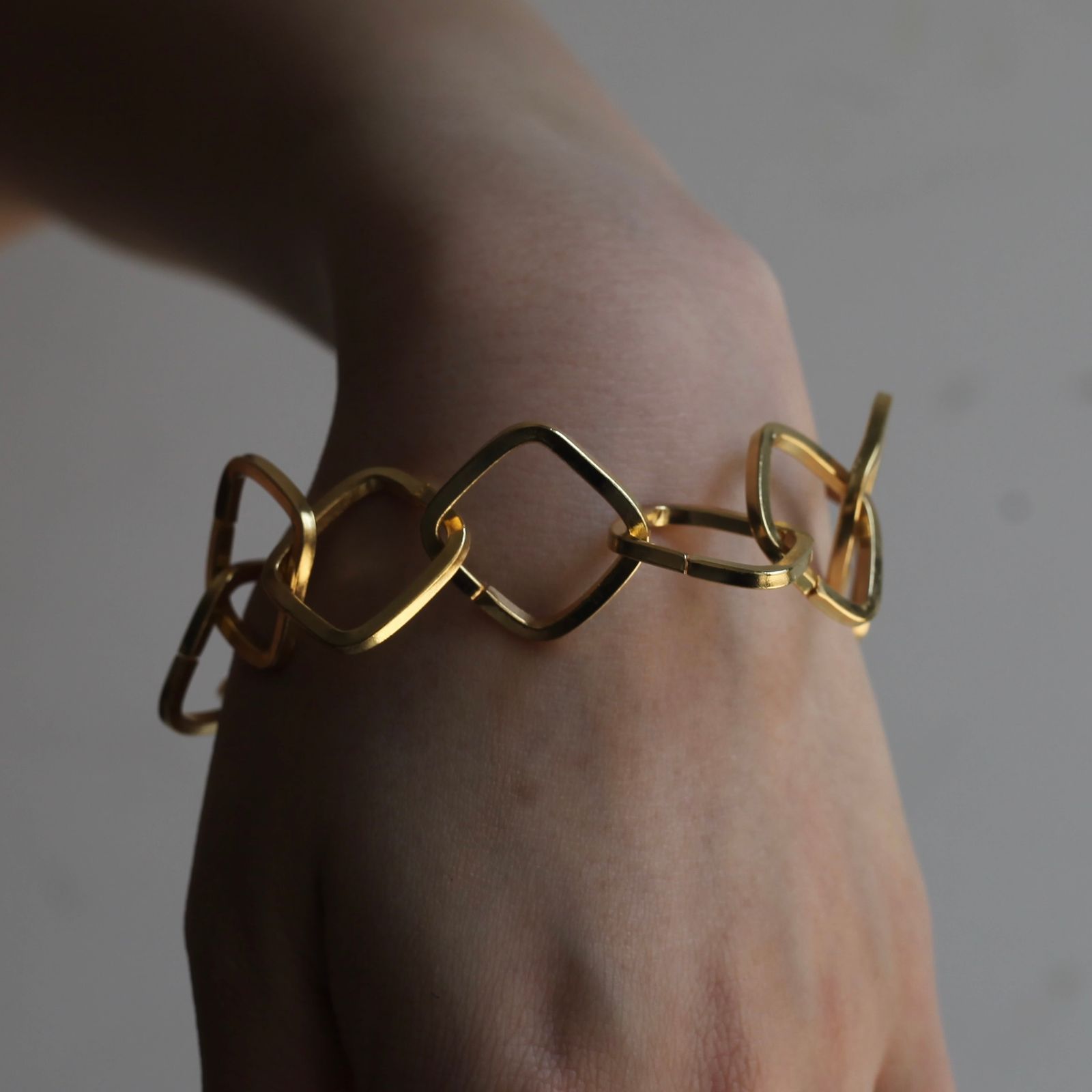 【残り一点】Square Chain Bracelet(GOLD)