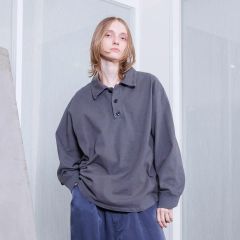 【残り一点】ヘビーコットンガーメントダイL/Sポロシャツ