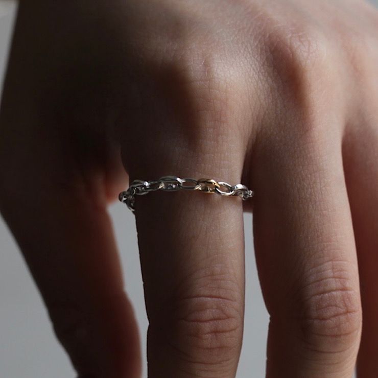 【残り一点】18K&SV Anchor Ring