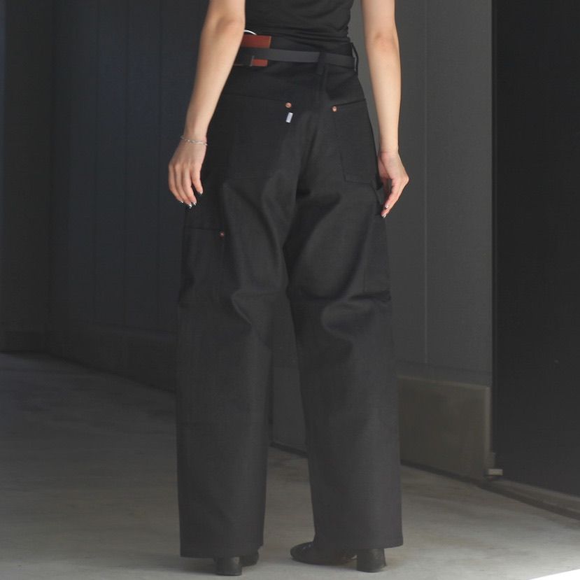 【残り一点】Twisted Heather Denim Pants Double Knee