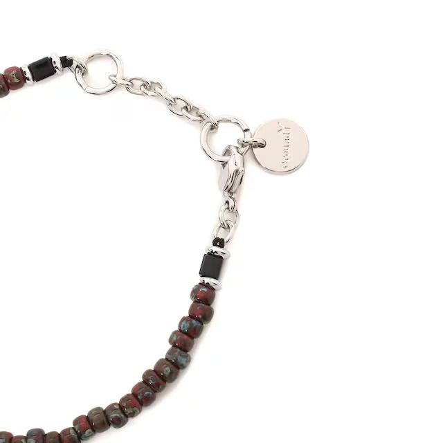 【残り一点】ビーズブレスレット_B(RED)