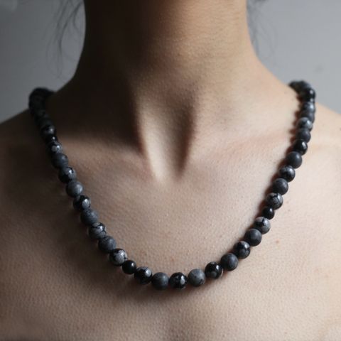 【残りわずか】Single Juzu Necklace Slim(GREY)