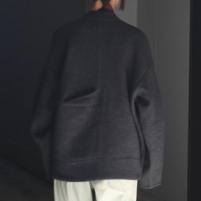 【残りわずか】Extra Fine Wool Knit Tucked Cardigan