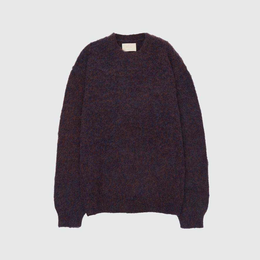 【残り一点】3color Mix Baby Alpaca Crewneck Sweater