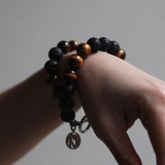 【残りわずか】Double Juzu Bracelet(BROWN)