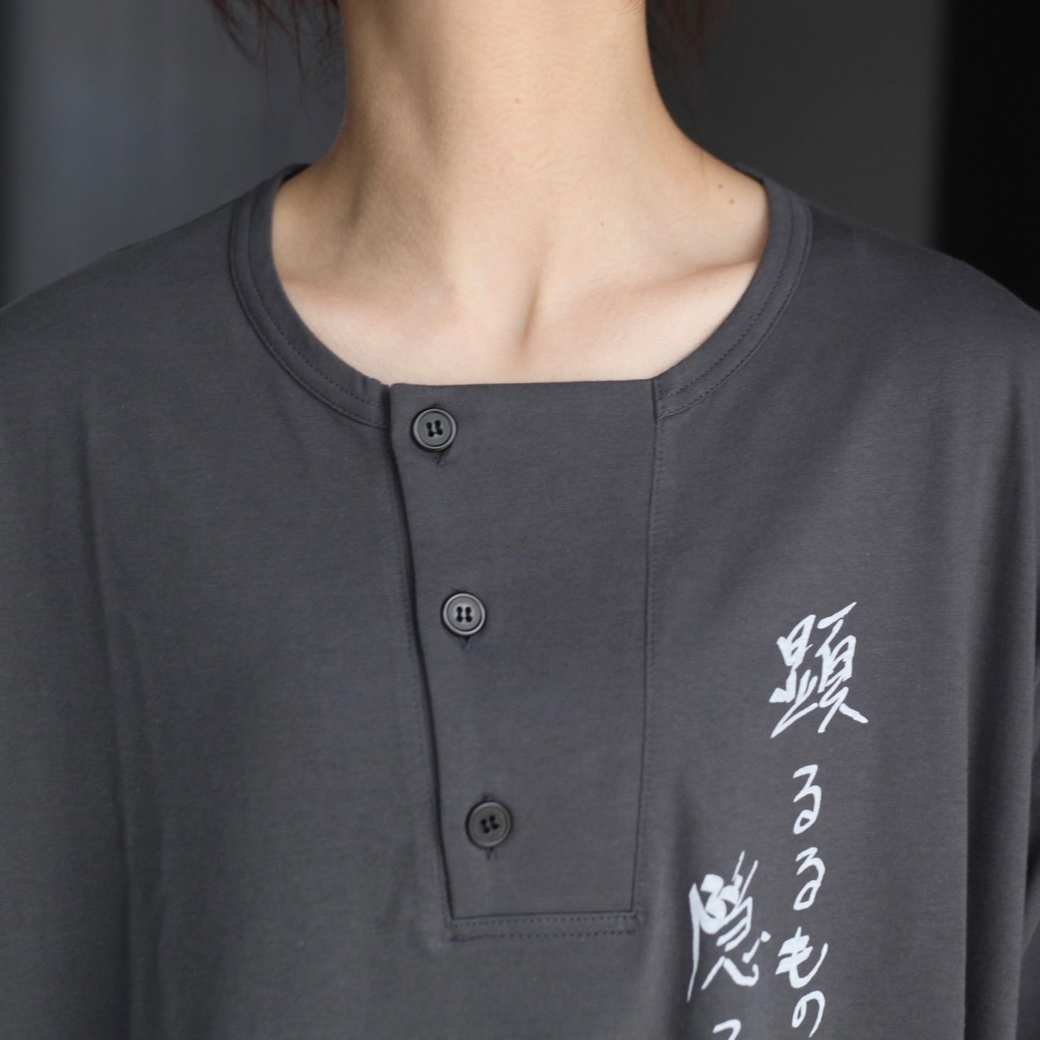 YOHJI YAMAMOTO♡ ヘンリー七分袖PT 七分袖カットソー Yohji Yamamoto - 【残り一点】ヘンリー七分袖PT | ACRMTSM