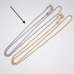 【残りわずか】Cutting Ball Long Necklace & Bracelet(SILVER)