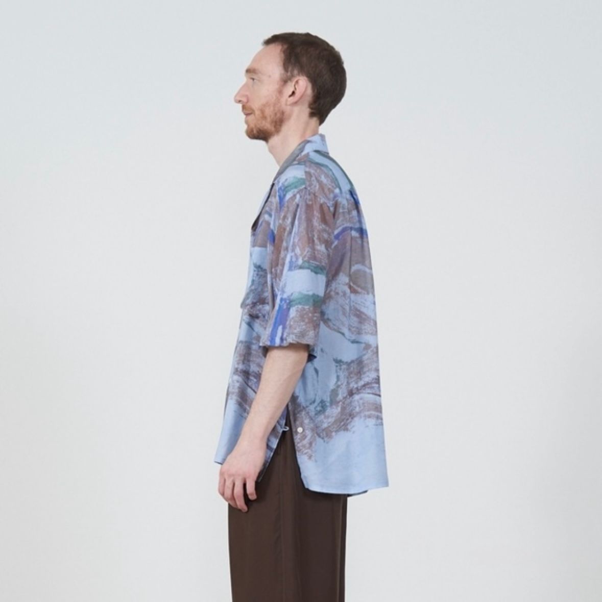 YOKE - 【残りわずか】Flower Printed Open Collar Shirt