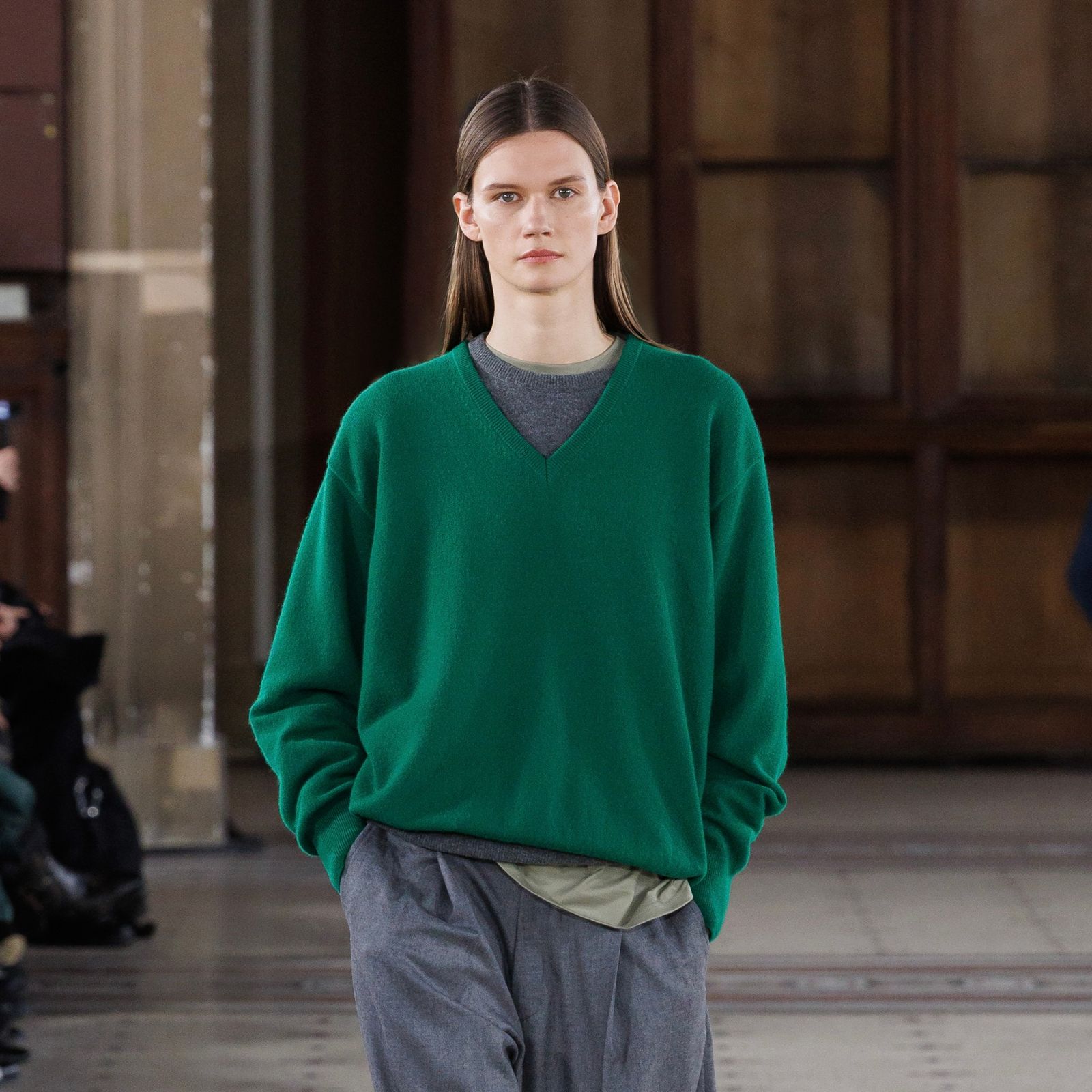 【残り一点】Pure Cashmere Knit V Neck LS