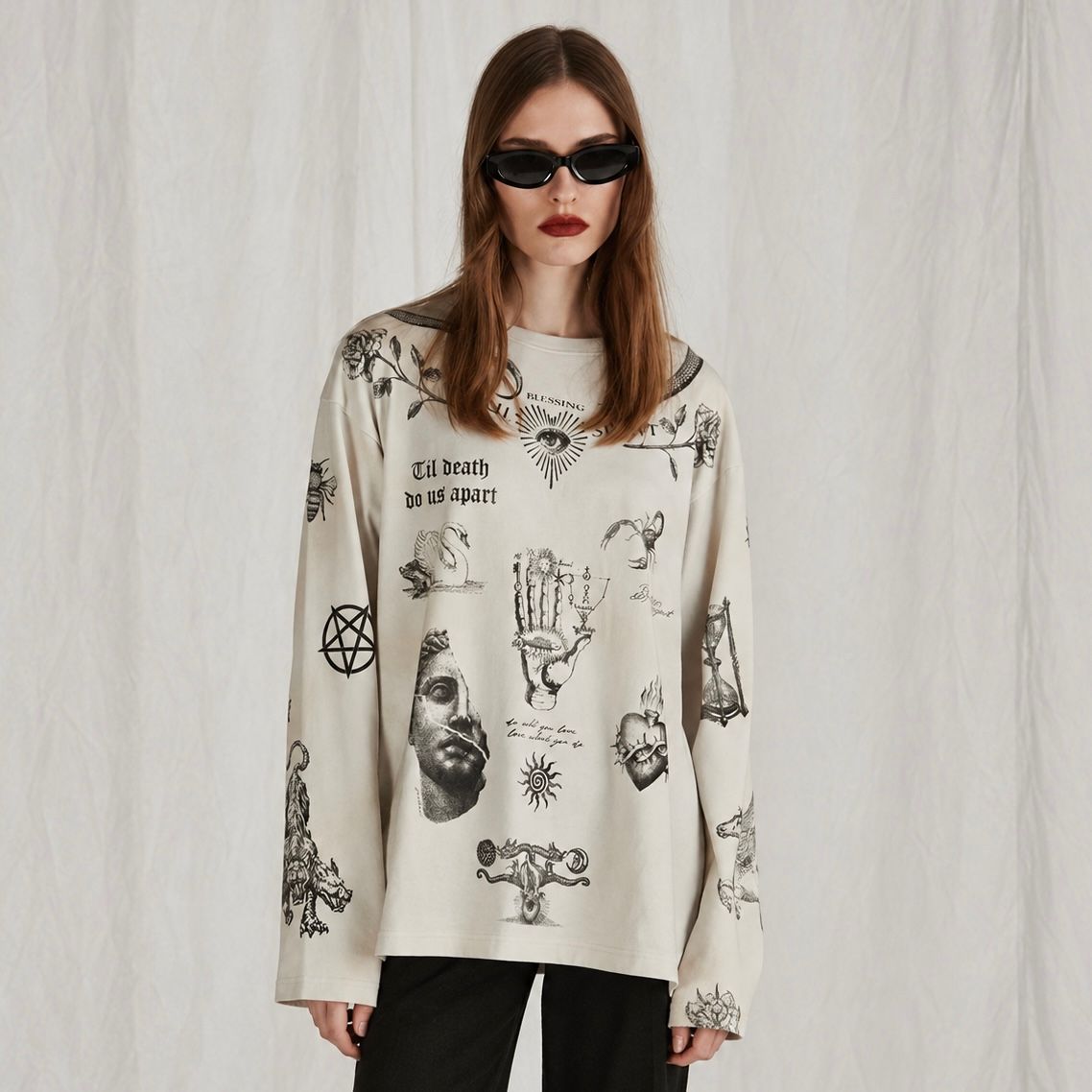 【残り一点】Tatoo Printed Long Sleeve Tee