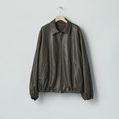 【再販売通知受付可能】Lambs Leather Light Zip Jacket