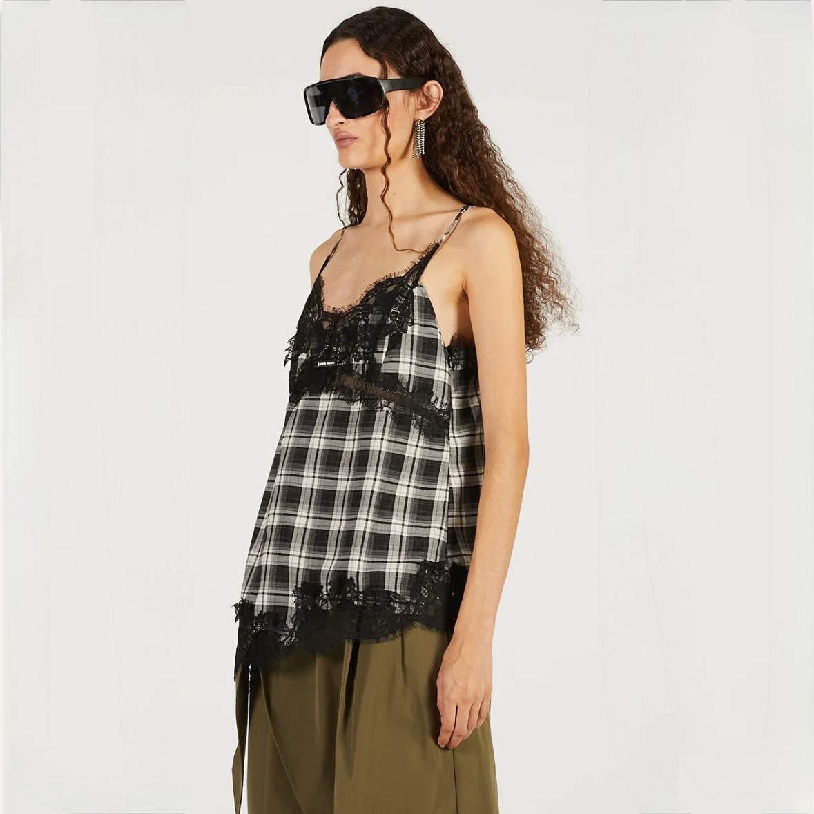 【残り一点】アシンメトリーレースキャミソール