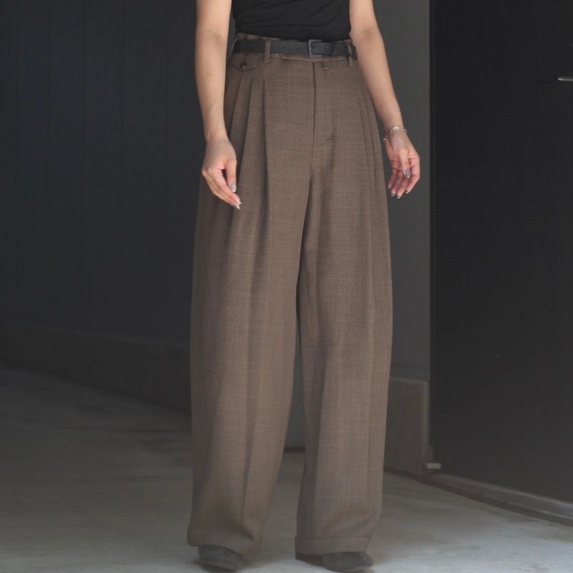 【残り一点】3 Tuck Wool Serge Trousers