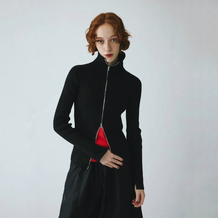 【残り一点】Zip Up Knit Tops