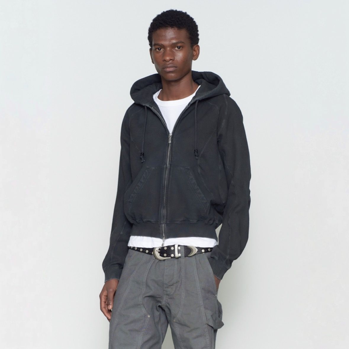 【残りわずか】Paneled Zip Up Hoodie