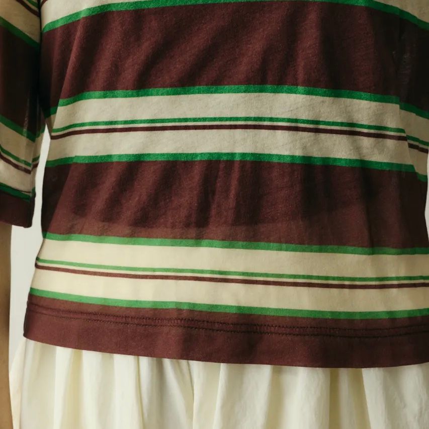 【残り一点】Border Half Tops