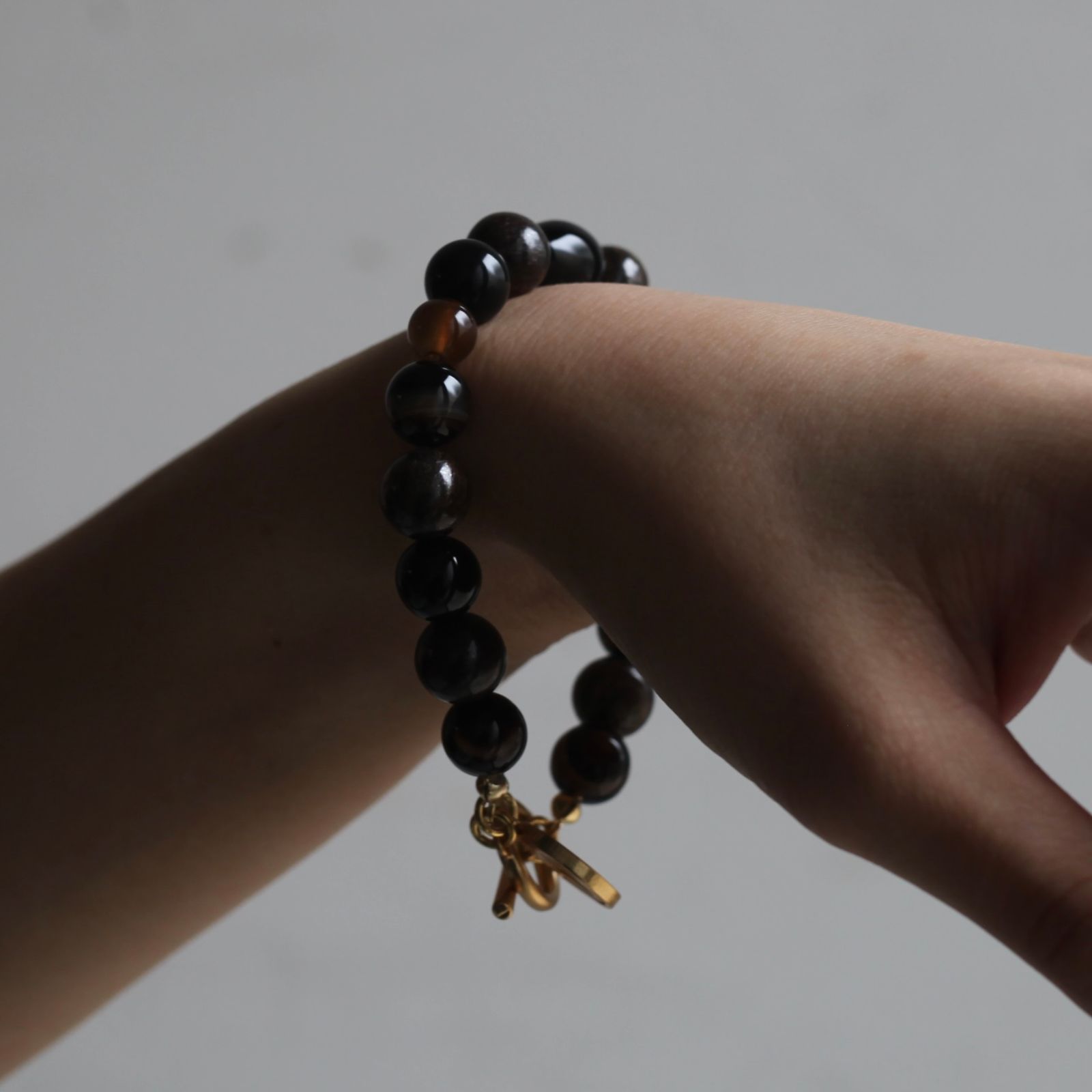 【残りわずか】Single Juzu Bracelet(GOLD×BROWN)