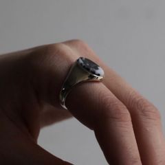 【残り一点】Signet Oval Ring L(ZEBRA JASPER)